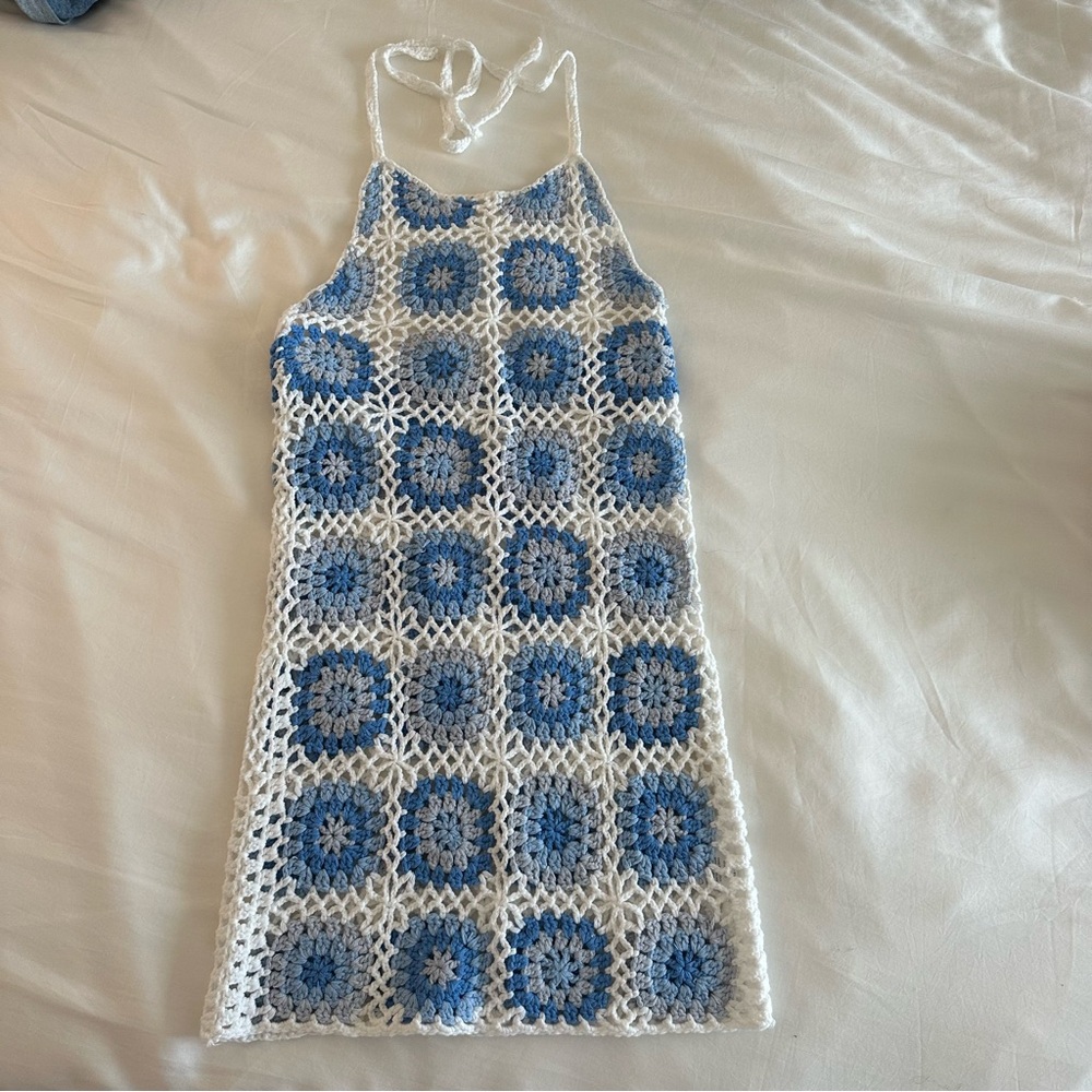 Ocean Drive crochet Blue dress